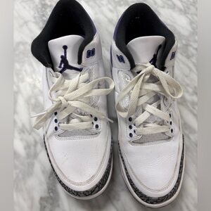 Jordan White and Purple Sneakers